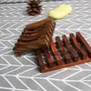 Natural Wooden Bamboo Soap Dish Tray Holder Storage Soap Rack Plate Box Container for Bath Shower Plate Bathroom LX6494