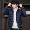 Зимняя куртка мужская марка теплый мягкий воротник с капюшоном пальто мода повседневный бренд Parka мужские пальто толстовки Slim Fit Plus размер 4XL