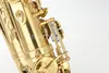 MARGEWATE Eb Tune Саксофон альт E Flat Brass Gold Lacquer Pearl Кнопка саксофон Воспроизведение музыкальных инструментов Бесплатная доставка