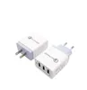 3 USB-adapter QC3.0 Snabbladdning US EU-kontakt Färgrik väggladdare 3-portar 3-USB QC 3.0 2A Universal för Samsung Galaxy Huawei Xiaomi RedMi Oppo Realme LG Motorola iPhone