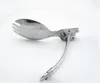 200pcs Folding Stainless Steel Spoon Spork Fork Outdoor Camping Hiking Traveller Cook SN2909