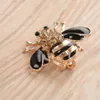 Femmes délicates petites broches d'abeille cristal strass broche broche émail broches bijoux cadeaux pour femmes hommes broche