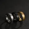 roestvrijstalen Romeinse cijferringband Gold Black Letter Number Men Women Rings Fashion Jewelry