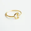 Hele holle maan ringen gehamerd lijn halve maan knokkel ring maat voor vrouwen meisjes mode ringen r0667727369