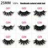 25mm 3d nertsen wimpers natuurlijke lange pluizige dikke volume individuele valse wimpers groothandel make-up dramatische wimpers