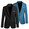 Mens Coreano Slim Fit Fashion Blazer Terno Jacket Black Azul Plus Tamanho S a 6XL Masculino Blazers Casaco Mens Casamento CUGO 88