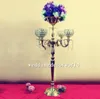 Novo estilo de Ouro Candelabros Suporte de Flor de casamento Peça Central Adereços de Casamento mesa de cristal peça central decor502