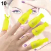 Plast Nail Art Soak Off Cap Clip UV Gel Polsk Remover Wrap Tool Nail Art Tips för fingrar 10ppcs / set rra818