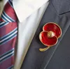 Ода памятника Red Enamel Poppy Broug First World War Tentenary Righted с стихотворением «для падшего»