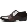 Hot Sale-Man Dress Buty Płaskie Buty Luksusowe męskie Biznes Oxfords Casual Buty Czarny / Brązowy Skórzany Derby Buty