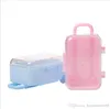 20 pièces en plastique Mini mignon roulant valise de voyage boîte forme boîte à bonbons mariage enfants bonbons nouvel an fournitures de fête de noël