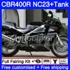 + Tank för Honda Gray Black CBR 400 RR 400RR CBR400RR 88 89 90 91 92 93 266HM.40 NC29 CBR400 RR NC23 1988 1989 1990 1991 1992 1993 Fairing