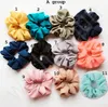 78 stijlen dame meisje haar scrunchy ring elastische haarbanden pure kleur luipaard plaid grote darm sport dance scrunchie haarband