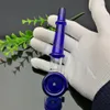 Glass Pipes Smoking blown hookah Manufacture Hand-blown bongs Blue thickened glass pipe