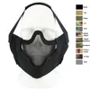 Açık Taktik Airsoft Maske Çekim Koruma Gear V8 Metal Çelik Tel Mesh Yarı Yüz No03-005