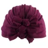 Baby Meisjes Haaraccessoires Drie Bow Knot Turban Caps Pasgeboren Peuter Hoofdband Muts Hat Headwrap Haarband Hoeden KIMTER-M863F