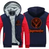 2019 inverno hoody JAGERMEISTER homens mulheres Engrossar outono Hoodies roupas camisolas Zipper jaqueta de lã com capuz streetwear