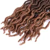 18 Inch Gypsy Locs Virkat Hår 24 Stativ/Pack flätor Faux Locs Virkat Flätning Hårförlängning LS18