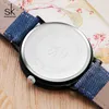 Shengke Orologi Casual Donna Ragazza Cintura in tela di jeans Orologio da polso da donna Reloj Mujer Nuovo orologio al quarzo femminile creativo