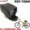 14-serie 52v Uppladdningsbart E-Bike Lithium Batteri 52V 15AH 1000W Elektrisk cykelbatteri för Samsung 30Q 18650 Cell + 2A laddare