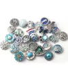 wholesale 50pcs/lot Mix styles Random 18mm Zircon Rhinestone Metal Snap Button Charm Fit Bracelets necklace jewelry gift1