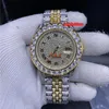 Boutique Herrenmode-Uhren, Edelstahl, Diamant-Uhr, Gold-Diamant-Zifferblatt, modische Verkaufsuhr, römische Skala, automatische C249a