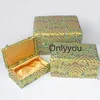 3 size Cotton Filled Rectangle Decorative Wood Storage Boxes Chinese Silk Brocade Storage Box Gift Packaging Jewelry Stone Collection Box