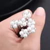 Oro rosa 6 Pz / lotto Accessori da sposa Forcine per capelli da sposa Fiore Perle di cristallo Perle di strass Fermagli per capelli Gioielli per capelli damigella d'onore