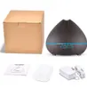 550ML Aroma Diffuser With Wood Grain Diffuser 7 Color LED Light For Home Air Humidifier