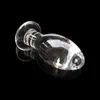 Vibratorer Smooth Anal Dilator Transparent Glass Butt Plug Anus Plugs Adult Sex Toy for Woman 11545mm Masturbator 230901