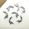 Lote 100 pcs pássaro antigo prateado encantos pingentes jóias diy para colar bracelete brincos estilo retro 22 * ​​21mm DH0811