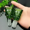 Pijpen bongs Vervaardiging Handgeblazen waterpijp Groene Spons Baby Bubble Head