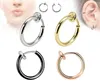 1Pc nouveau argent or couleur plaqué oreille manchette Clip boucles d'oreilles femmes hommes faux Piercing Septum lèvre Clicker bijoux