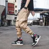 Cargo Harem Pants Mens Casual Joggers Baggy Tactical Trousers Harajuku Streetwear Hip Hop Fashion Swag