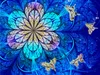 peintures murales de plafond 3D papier peint papillon fantaisie fleur d'or sculpté murale classique plafond européen