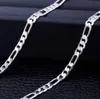 24K Gold Platinum Plated Chains 4.5mm Men's NK Links Figaro Necklace Chokers Vintage Jewelry