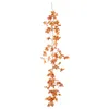 2pcs/lot 170cm Long Simulation Autumn Color Red Maple Leaf Rattan Artificial Plants Halloween Decoration Wedding Rattan Wall Hanging Vine