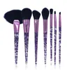 Acrylic Makeup Brushes Set 7 Pieces Gemtotal Pulver Fundament Ögonskugga Lip Blush Fan Skönhet Makeup Syntetisk Hair (Lila) Gratis frakt