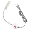 10 LED Luce da lavoro magnetica Abbigliamento Macchina da cucire portatile Collo di cigno per lampadine Montaggio a risparmio energetico Base296k