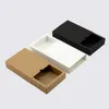 クラフト紙箱ブラックホワイトペーパー引き出しのためのブラックホワイトペーパー引き出しのための箱のためのビスケット包装カートンはカスタマイズできます28x14x5cm