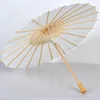 60PCs Bridal Wedding Parasols Vitpapper Paraplyer Kinesisk Mini Craft Paraply Diameter 20,30,40,60cm