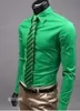 Erkek Gömlek Katı Gömlekler İş Moda Uzun Kollu Ince Gömlek Tops Yaz Yaz Şeker Renk Bluzlar Elastik Tees erkek Giysileri B4208