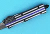 FedEx Nakliye Mavi Bayrak 7 Inç 616 Mini Oto Taktik Bıçak 440C Lazer Desen Bitirmek Bıçak EDC Cep Bıçaklar