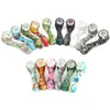 Smoking pipes glow in the dark and printed 7 character shape hand pipe silicone bubbler dab rig hooakahs unbreakable