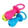 Divertidas mascotas perro cachorro boca morder chupete juguete gato bola dientes juguete PVC masticar sonido perros jugar a buscar chirridos juguetes suministros para mascotas