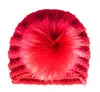 Filles Donut Fourrure Boule Crâne Caps Bébé Turban Inde Chapeaux Nouveau-Né Laine Perle Chapeau Enfant Tricoté Hiver Bonnet Infantile Accessoires De Mode C6743