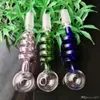 Color spiral straight pot Wholesale Bongs Oil Burner Pipes Water Pipes Glass Rigs Smoking