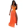 Sexy Damskie Swimweear Bikini 2019 Mesh Scoop Neck One-Pieczęte Kostiumy kąpielowe i Bandaż Sheer Long Maxi Spódnica Set Beach Wimwear Cover Up