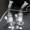 12 inch twee functie Water Bongs Hookahs Honeycomb to Birdcage dubbele percolator waterleidingen duurzame asvanger bubbler rigs