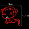 Red Monkey Sign Children Park Home Kid's Room Dekoracja Ścienna Ręcznie Neon Light 12 V Super Bright